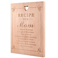 Mothers Day Gifts from Daughter or Son - Personalized Engraved Cutting Board as Mom Gift for Mom Birthday Holiday Anniversary Mothers Day Wood color