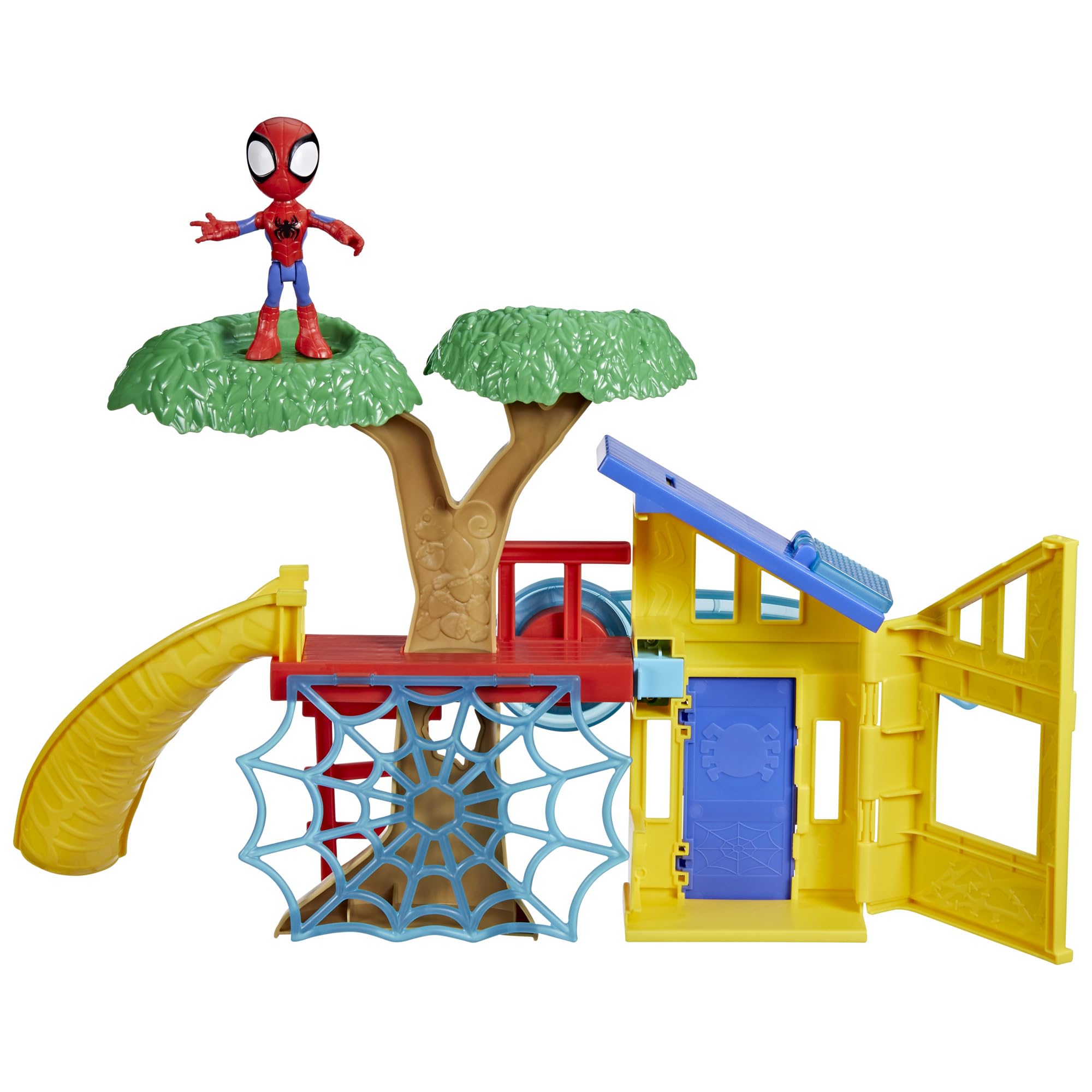 SPIDEY AND HIS AMAZING FRIENDS Spidey Playground Playset, Includes 4-Inch Action Figure, Marvel Super Hero Toys for Kids 3 and Up