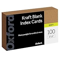 Oxford Kraft Index Cards, 100 Pack, 3x5