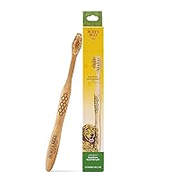 Bamboo Bristle Dog Toothbrush | Natural Dog Toothbrush Made from Bamboo | BPA Free, Ergonomic Handle Toothbrush for Dogs, Bamboo Dog Toothbrush