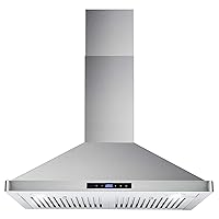 COSMO COS-63175S Wall Mount Range Hood with Ducted Convertible Ductless (No Kit Included), Ceiling Chimney-Style Stove Vent, LEDs Light, Permanent Filter, 3 Speed Fan in Stainless Steel (30 inch)