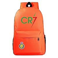 Al Nassr FC Laptop Computer Bag-Cristiano Ronaldo Casual Bookbag-Soccer Star Daypack Backpack for Travel