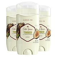 Old Spice Men's Aluminum-Free Deodorant, Timber with Sandalwood, 24/7 Odor Protection, 3oz (Pack of 3)
