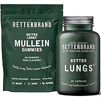 Betterbrand Better Lungs Health Pack - BetterLungs & Mullein Gummies - Complete Respiratory Wellness Pack: BetterLungs & Mullein Gummies - 30 Day Supply