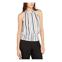 Womens Striped Halter Top Shirt