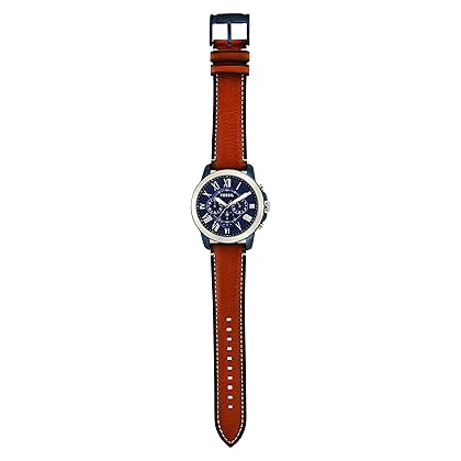 Fossil Grant Men's Watch with Chronograph Display and Genuine Leather or Stainless Steel Band