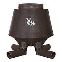 Boss Buck Hunting Durable Lightweight Plastic Windproof Waterproof Gravity Feed Deer Post Feeder with 4 Removable Tubes and Lid