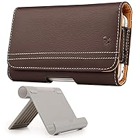 Stand, Brown Phone Holster for Nokia C1 Plus, C2 Tava, C2 Tennen, 1.3, 2.3, C1, 3.1 A C Plus, 2.2, X71, 9 PureView, 4.2, 2 V, 8.1, 7.1