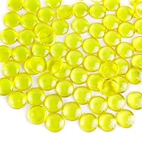 650 PC Yellow Acrylic Flat Marbles,Fake Gemstones Table Scatters Gems,Bowl Vase Fillers,Party Wedding Centerpieces,Room,Kitchen Floral Candle Holder Decor,Arts Crafts, Easter,Spring,Summer