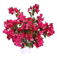 Pack of 8 Artificial Flowers Stems Silk Bougainvillea Branches for Wedding Centerpieces, Table Runner, Indoor & Outdoor Decoration - 30 inch (Fuchsia)