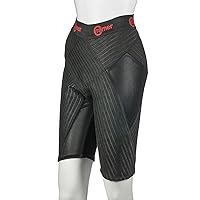 Cramer Performance Shorts for Core Muscle Compression and Support During Activity and Recovery, Knee-Length Compression Shorts, Improves Blood Circulation, Enhances Athletic Performance, Black, Large