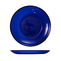 Los Cabos Glass Dinnerware and Drinkware Collection Cobalt 8 Inch Salad Plate (Set of 4)
