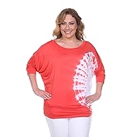 PS124TD Plus Size Tie Dye Top Tunic