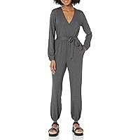 Amazon Essentials Women's Knit Surplice Jumpsuit (Available in Plus Size)