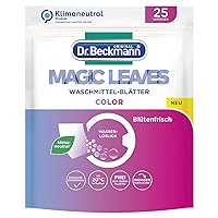 Dr. Beckmann Magic Leaves Colour Detergent Sheets, Pre-Dosed & Water-Soluble Wash Sheets, Space-Saving and Easy to Use (1)