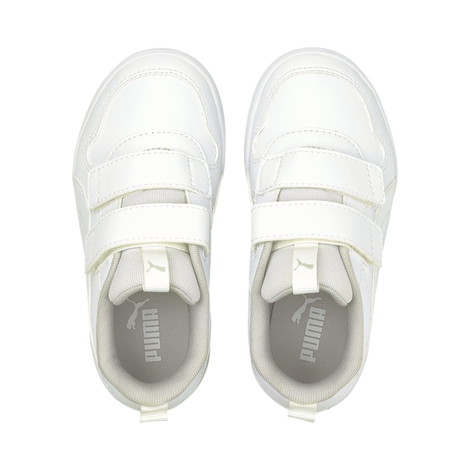 PUMA Multiflex Hook & Loop Sneaker, White White, 12.5 US Unisex Little Kid