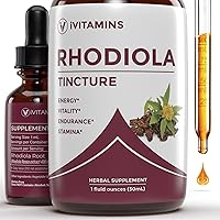 Rhodiola | Rhodiola Rosea | Rhodiola Supplement | for Brain, Energy, Stamina, Stress, & Mood Support | Energy Supplements | Rhodiola Rosea Supplement | Rhodiola Tincture | (1oz: 1 Pack)