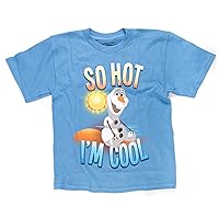 Disney Frozen Olaf So Hot Mens Blue T-Shirt | M