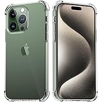 Clear for iPhone 15 Pro Max Case, Premium Air Cushion Drop Protection, Transparent Shockproof TPU Bumper Case Cover, Scratch Resistant, for iPhone15 Pro Max 6.7 Inch - Clear