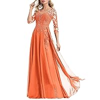 Plus Size Mother of The Bride Dresses with Sleeves Sequin Appliques Formal Wedding Guest Dress for Women