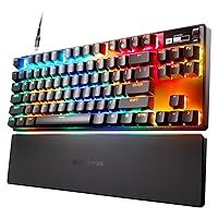 SteelSeries Apex Pro TKL HyperMagnetic Gaming Keyboard - World's Fastest Keyboard - Adjustable Actuation - Esports TKL - OLED Screen - PBT Keycaps - USB-C - 2023 Edition - American QWERTY Layout