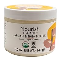 Argan & Shea Butter – Vanilla Body Butter with Coconut Oil for Skin, Body Lotion for Dry Skin + Washable Cotton Round