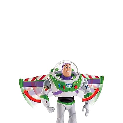 Toy Story Ultimate Walking Buzz Lightyear, 7 in Tall Figure with 20+ Sounds and Phrases, Walking Motion and Expandable Wings, Gift for Kids 3 Years and Older with Expandable Wings
