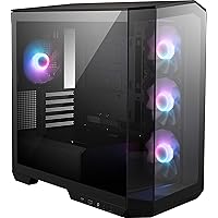 MSI MAG PANO M100R PZ Micro ATX Gaming Case, Support Back-Connect Motherboard, 270-degree Panoramic Display, 4 aRGB Fans