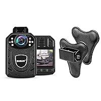 BOBLOV Bundle Deal, KJ21 Body Camera, 1296P Outdoor Body Wearable Camera Support Memory Expand Max 128G, Police Body Camera Body Camera Magnet Mount…