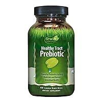 Irwin Naturals Healthy Tract Prebiotic - Powerful Daily Digestive Health Support & Probiotic Boost - Promotes Growth of Healthy Bacteria, Intestinal Health & Gut Balance - 60 Liquid Softgels