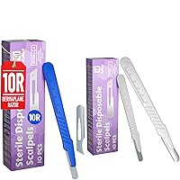 Pack of 20 Disposable 10R Blades Dermaplaning Scalpels