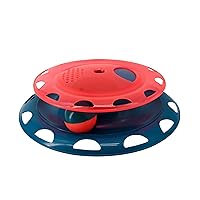 Catnip Chase Track Red and Blue Interactive Cat Toy, All Breed Sizes