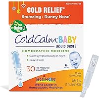 Boiron ColdCalm Baby 30 Dose Box - Single-Use Drops for Relief from Cold Symptoms of Sneezing, Runny Nose, and Nasal Congestion - Sterile and Non-Drowsy Liquid Doses