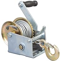ATRT1061CD-1 Torin Hand Crank Boat Winch with 26.3ft Cable, 600lbs Capacity