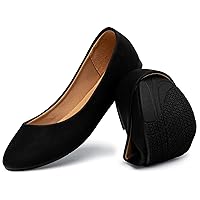 katliu Women Comfort Flats Round Toe Ballet Flats Slip on Walking Flat Shoes