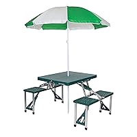 Stansport Picnic Table and Umbrella Combo - Green