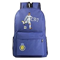 Cristiano Ronaldo Graphic Travel Knapsack-CR7 Lightweight Bookbag Large Capacity Laptop Dyapack, Deep Blue