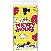 Unique Multicolor Plastic Disney Mickey Mouse Rectangular Table Cover (54