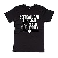 NanyCrafts' Softball Dad The Man The Myth The Legend Adult Fine Jersey Tee