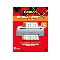 Scotch Thermal Laminating Pouches, 50 Pack Laminating Sheets, 3 Mil, 8.9 x 11.4 Inches, Education Supplies & Craft Supplies, For Use With Thermal Laminators, Letter Size Sheets (TP3854-50)