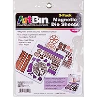 ArtBin 6979AB Magnetic Die Sheet Set 3-Pack, Die Organizers, Magnetic Organizer Sheets, [3] Sheets, White