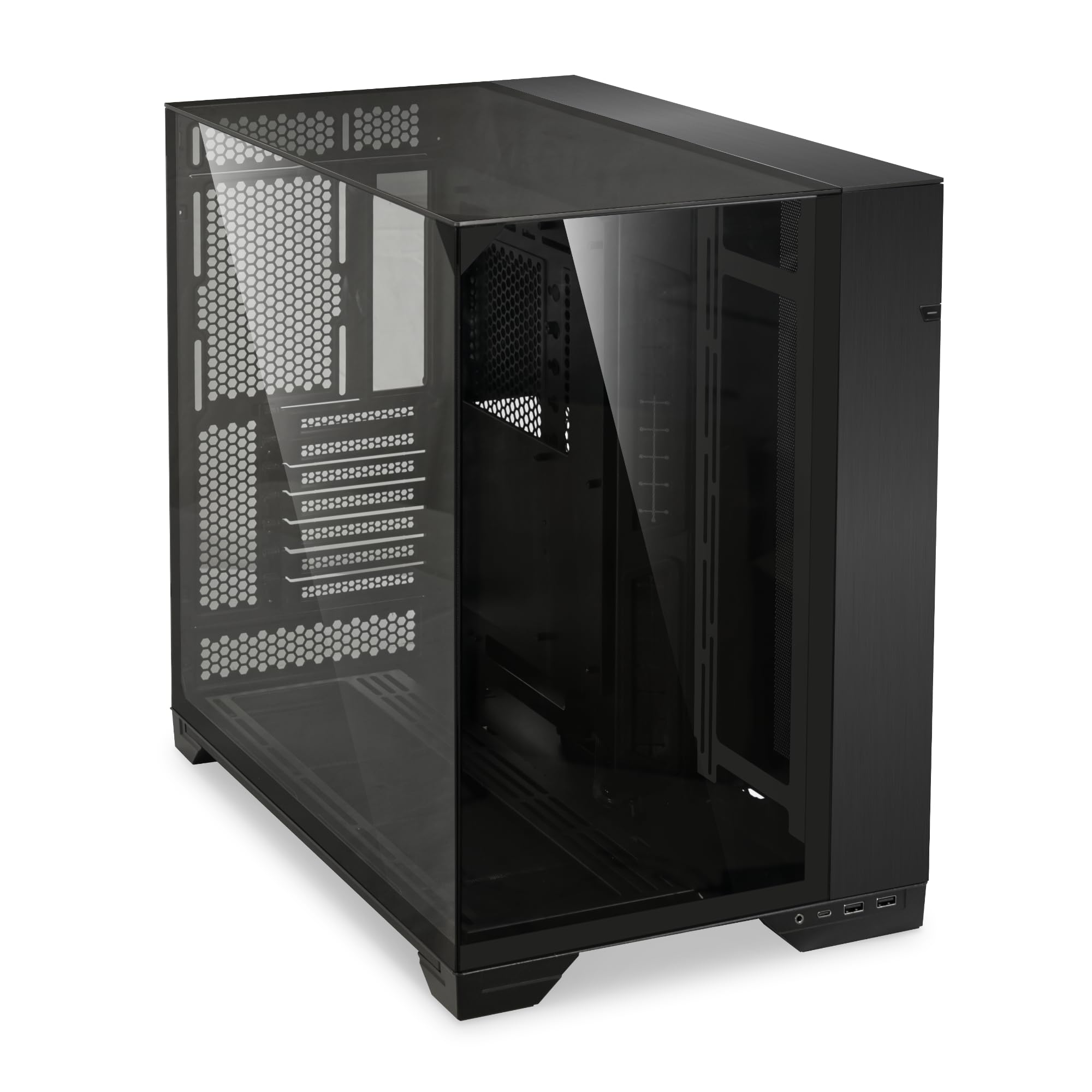 Lian Li O11 Vision Black Aluminum/Steel/Tempered Glass ATX Mid Tower Computer Case Black - O11VX.US