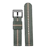 Fashion Woven Nylon Watch Band for Omega Seahorse 300 Canvas Thickened Sport Strap 18mm 20mm 22mm 24mm (Color : Green Beige Black, Size : 22mm)