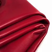 PIQAXOX Smooth Leather Thick Natural Full Grain Cowhideis Great for Handmade DIY Craft Projects, Bows,Leather Earrings (Dark Red) (10