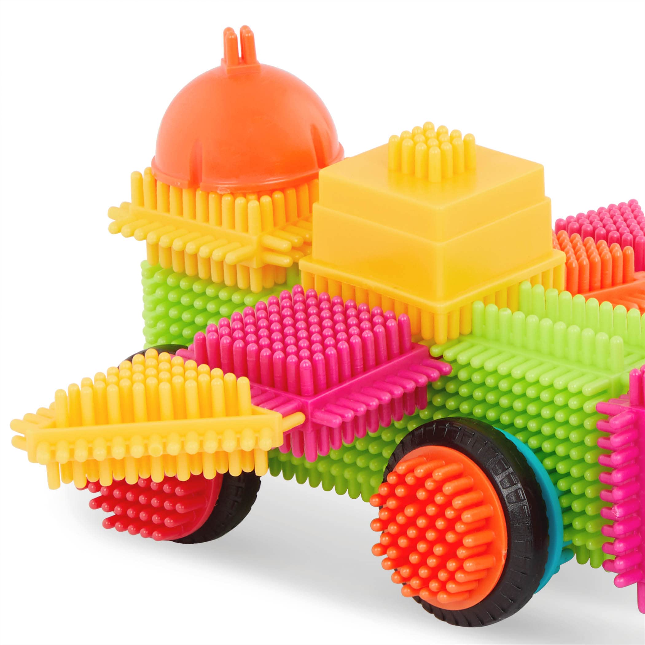 Bristle Blocks by Battat – The Official Bristle Blocks – STEM 3D Sensory Toy for Kids – Building Toys for Creativity & Dexterity – 2 Yrs, Multicolor, 80 Pieces Big Value In A Storage Bin