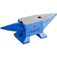 VEVOR Single Horn Anvil, 22Lbs Steel Anvil Blacksmith for Sale Forge Steel Tools with Round and Square Hole and Equipment Anvil, Rugged Blacksmith Jewelers Durable and Robust Metalsmith Tool
