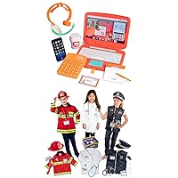 Born Toys Toddler Pretend Play Office Set and Fireman, Police Costume, and Doctor Costumes for Ages 3-7, Dress up & Pretend Play