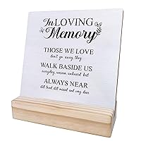 Sympathy Gifts for Loss of Loved One Funeral Plaques In Loving Memory Plaques with Wooden Stand, Wooden Funeral Sympathy Present, Memorial Gifts for Loss of Father Mother, Condolence Gifts-Wsign04