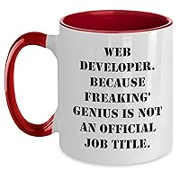 Web Developer Mug - Web Developer Gifts - Gifts for Web Developer - Two Tone Coffee Mug - Funny Web Developer Gifts - Gifts from Daughter - Father's Day Unique Gifts