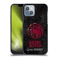 Head Case Designs Officially Licensed HBO Game of Thrones Targaryen Dark Distressed Look Sigils Hard Back Case Compatible with Apple iPhone 14